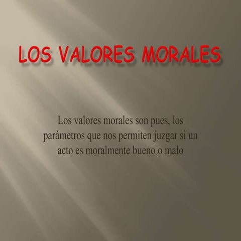 Los valores | PPT