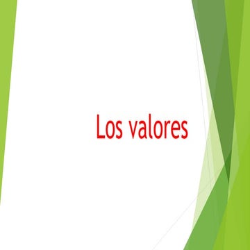 Los valores