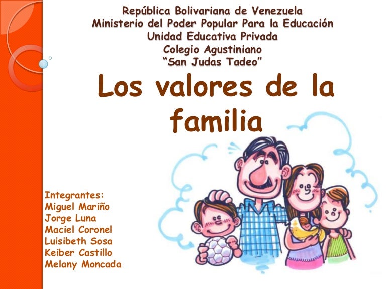 Los valores de la familia