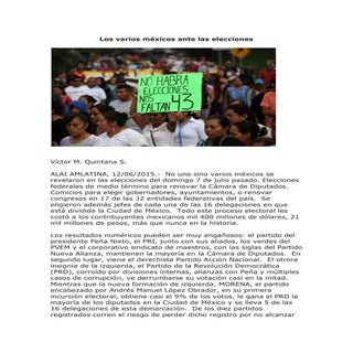 Los varios méxicos ante las elecciones