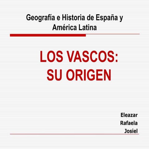 Los vascos - su origen