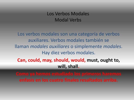 Verbos Modales En Ingls Cules Son Gua De Estudio 2019