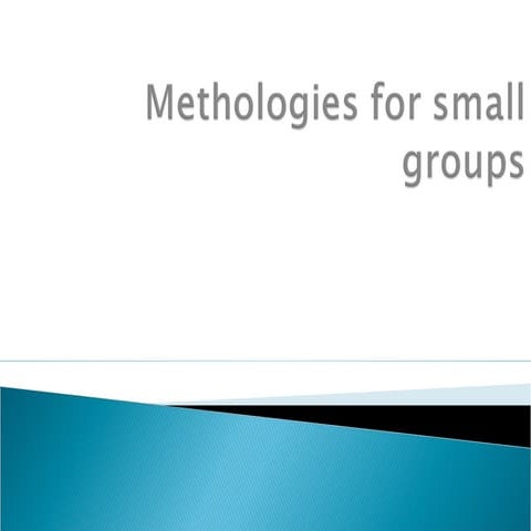 Methodologies for small group Part 3