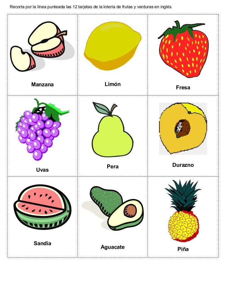 Loteria de frutas_y_verduras_español