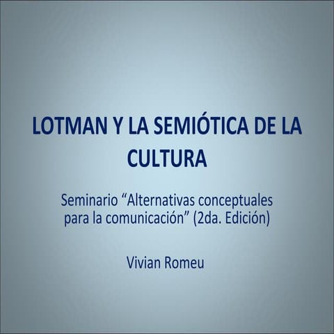 Presentación de la 3ra Sesión (2da parte del Seminario)