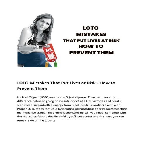 LOTO Mistakes That Put Lives at Risk - How to Prevent Them | PDF