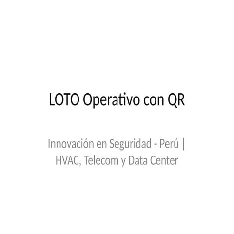 Innovative QR-Based LOTO System Enhancing Safety in HVAC, Telecom, and ...