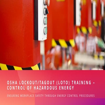 Lockout Tagout (LOTO) Training FOR MALAYSIAN | PPTX