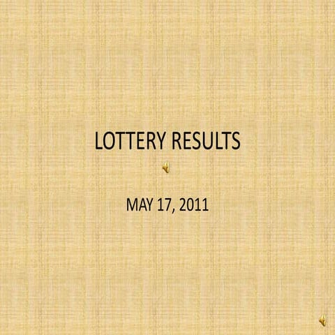 Lottery results | PPTX