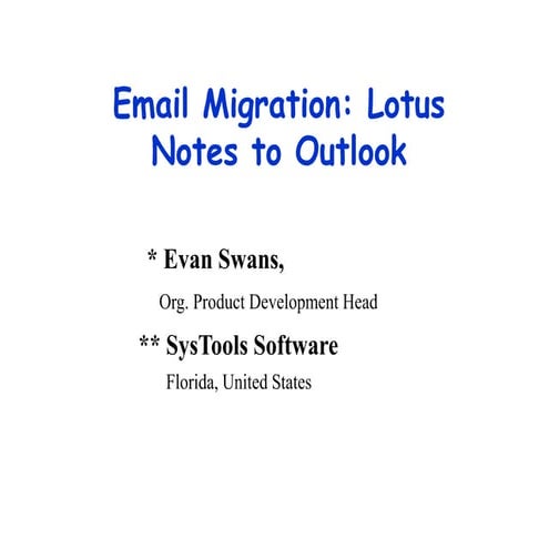 Lotus notes to outlook express | ODP