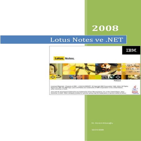 Lotus Notes - .NET entegrasyonu | DOCX