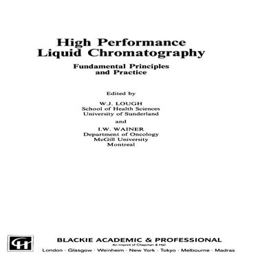 High Performance Liquid Chromatography: Fundamental Principles and Practice b...