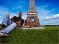 Loui Byrdziak - Paris, France, Eiffel Tower picnic on a beautiful blue sky day