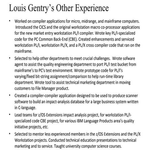 Louisdgentry presentations