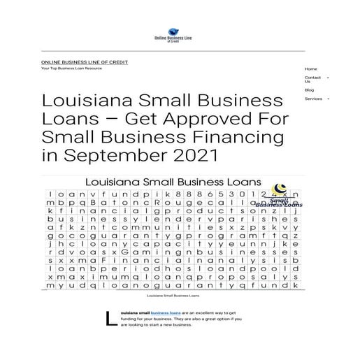 Louisiana Small Business Loans – Get Approved For  Small Business Financing 