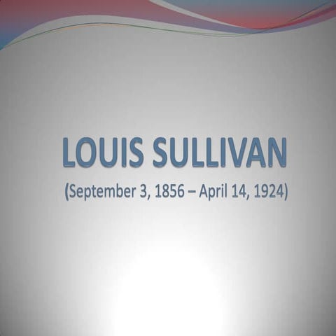 Louis sullivan