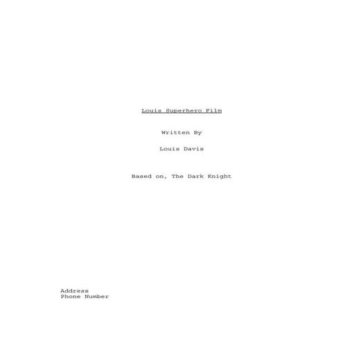 Louis superhero film