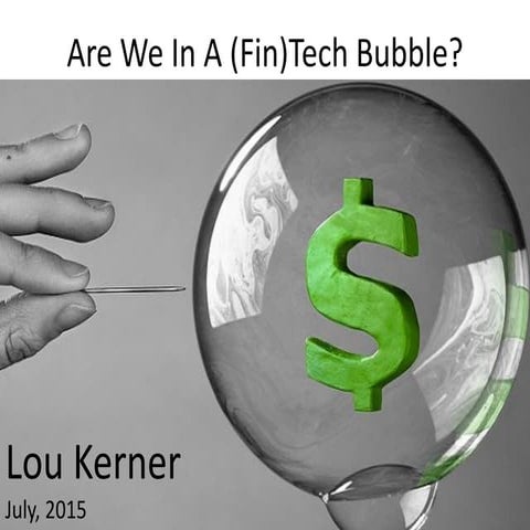 A FinTech Bubble or a Financial Revolution by Lou Kerner who runs the Social ...