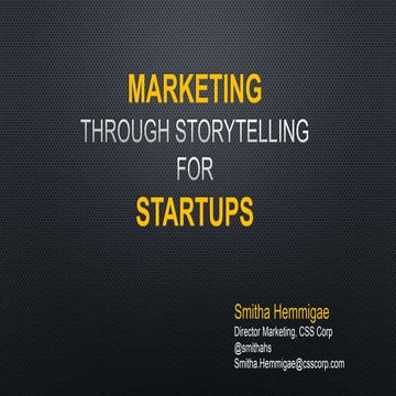 Lounge 47 bangalore - Storytelling for startups