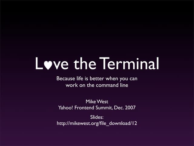 Love The Terminal