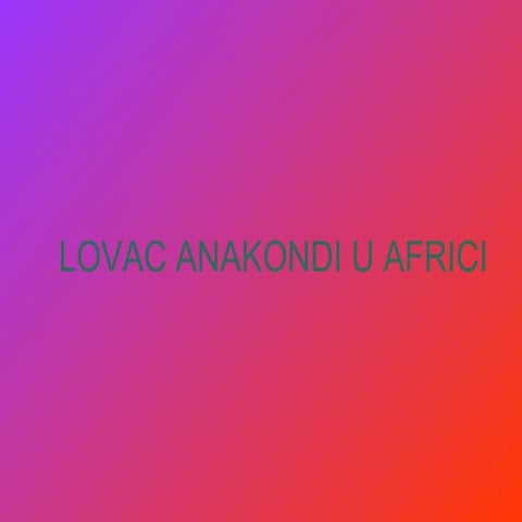 Lovac pitona u Africi
