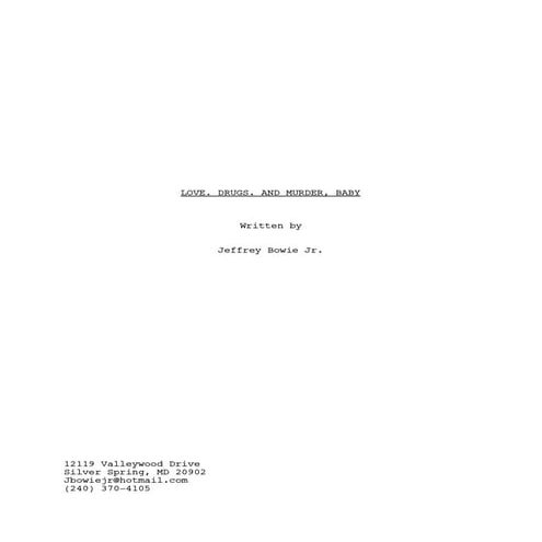 Love. Drugs. And Murder, Baby (first 15 pages)