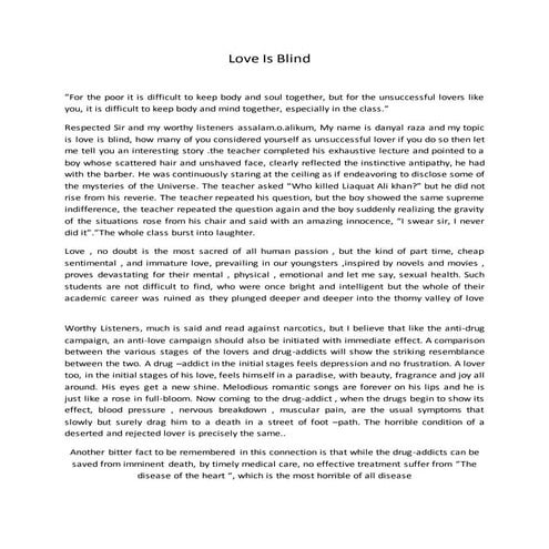 Love is blind | PDF
