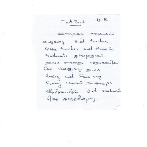 Lovely sweet students my first class feedback forever