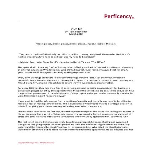 Love me   by tom batchelder