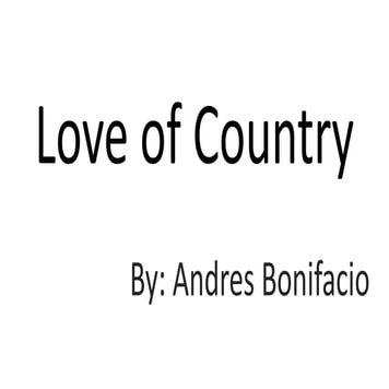 Love of country