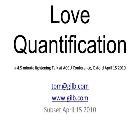 Love quantification slides master