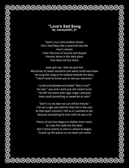 Loves Sad Song | DOCX