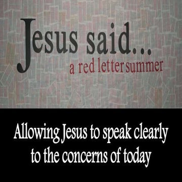 Jesus Said_Red Letter Summer_Love your Enemies | PPTX