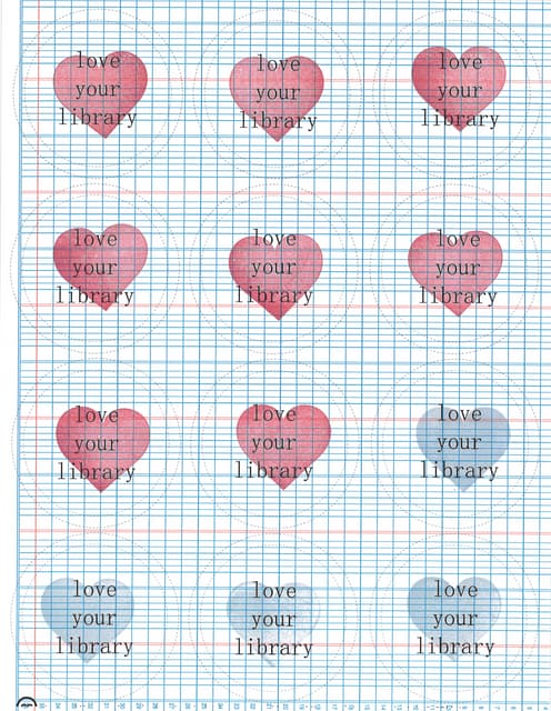 Love Your Library Sticker Template: Avery Labels 5395 | PDF