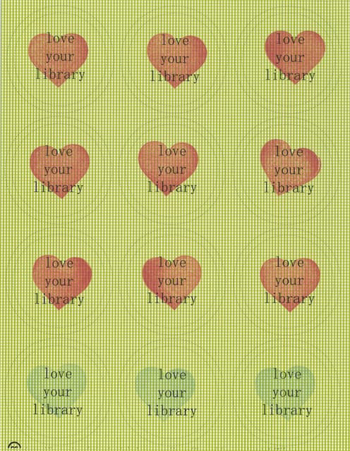 Love Your Library CCL Button Template - 2.25'' Orange with Hearts | PDF
