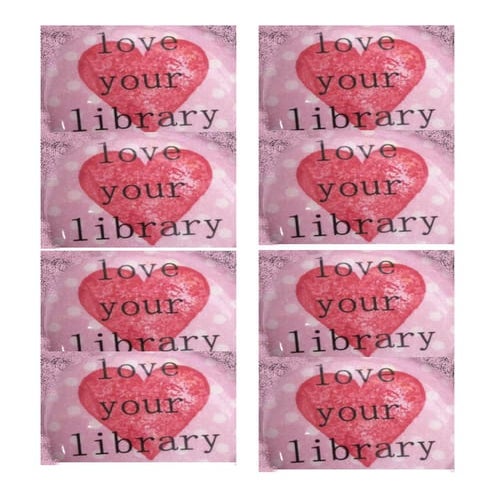 Love Your Library Sticker Template: Avery Labels 5395