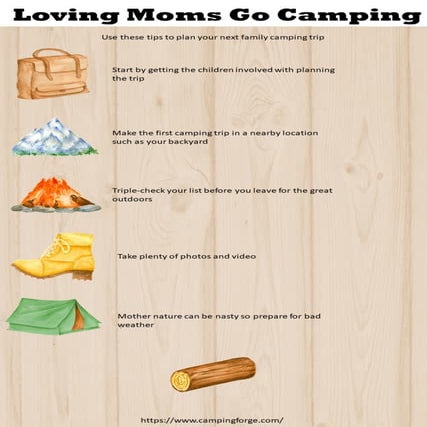 Loving moms go camping
