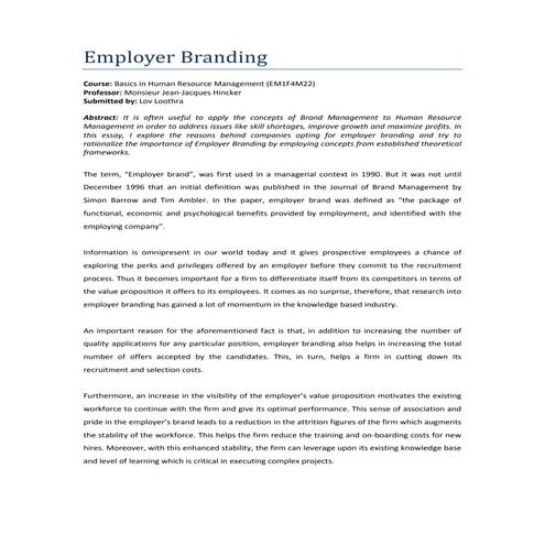 Employer Branding (HRM)