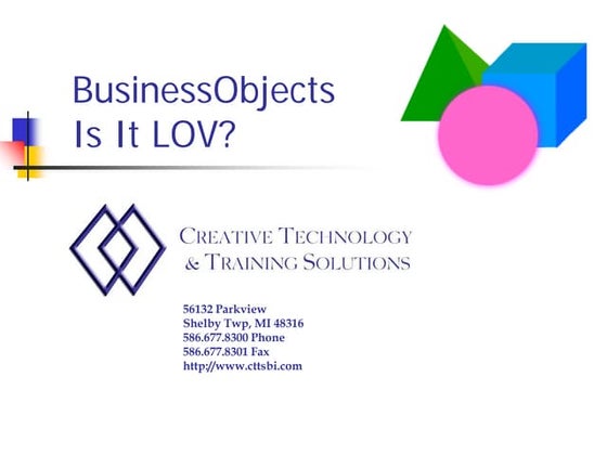 Business Objects....is it LOV?
