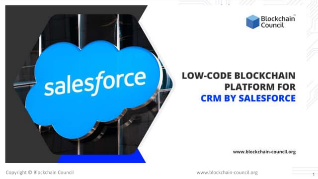 Low code blockchain platform for crm by salesforce