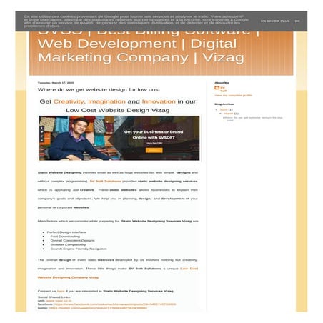 SV SOFT SOLUTION | Low cost web design in vizag