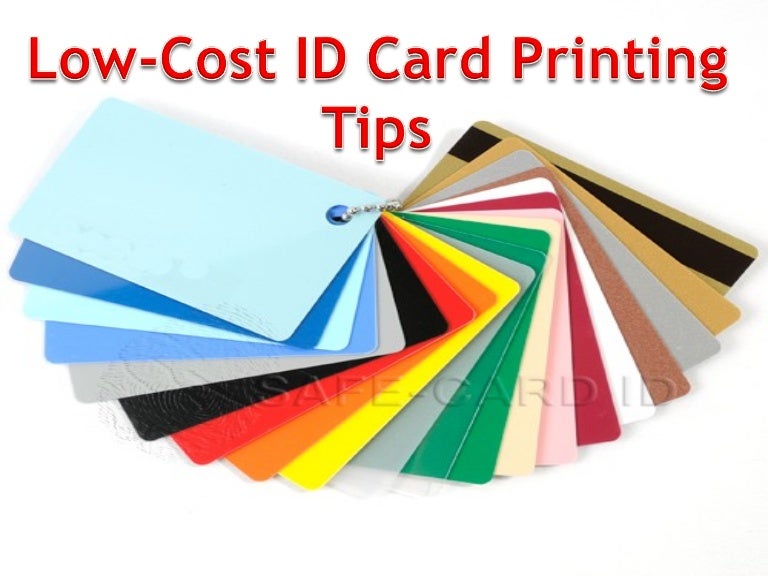 Low cost id card printing tips