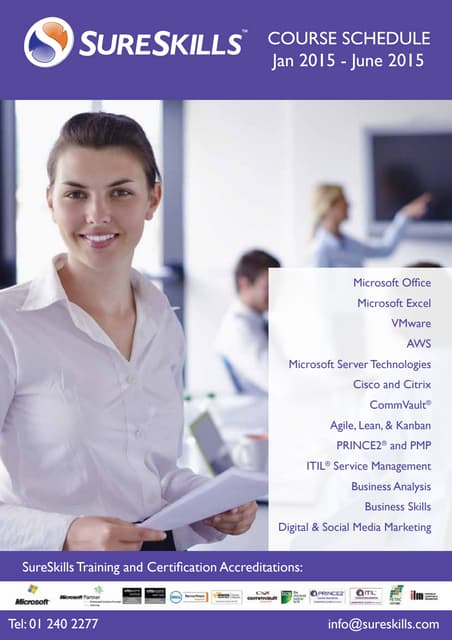 SureSkills Course Schedule - January 2015 - June 2015