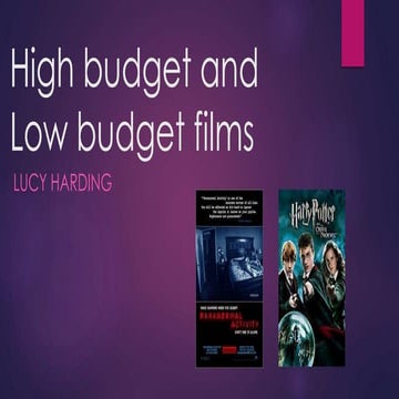 Low and high budget films