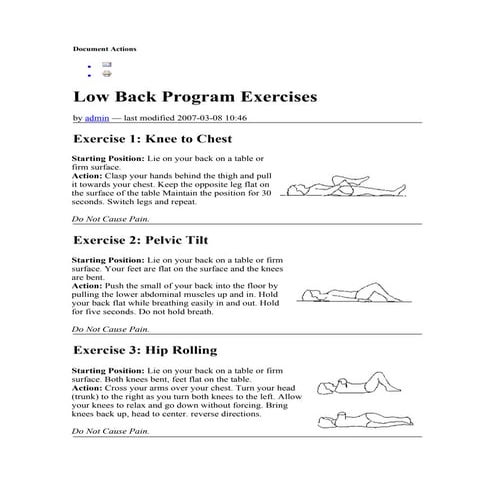 Low Back Exercise | DOC
