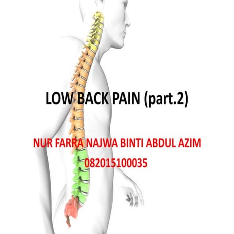 Low back pain( part 2)