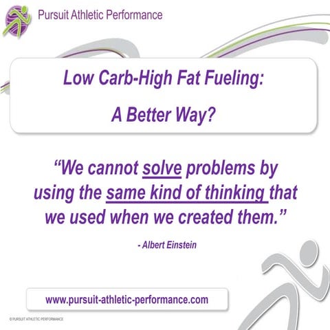 Low carb high fat fueling-a better way