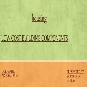 Low cost building components