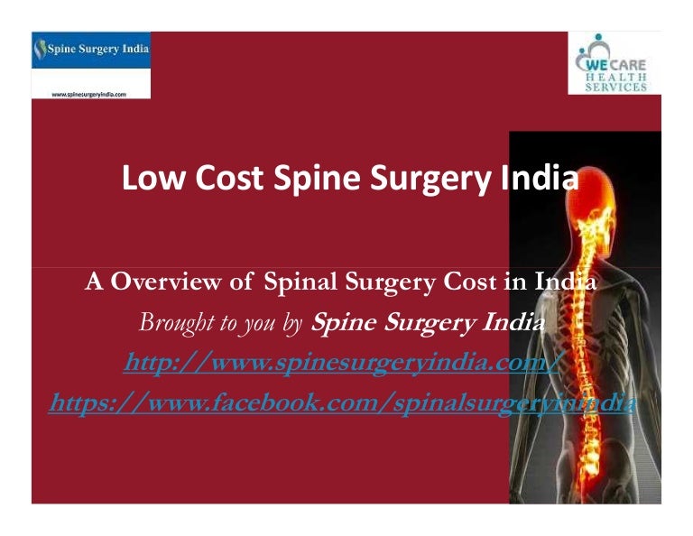 Low cost spine surgery india