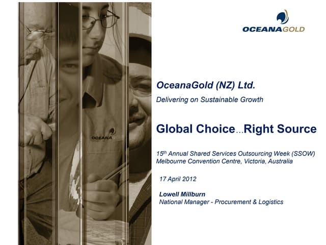 Global Choice...Right Source | SSOW 2012 - "More Than Simply Savings: Balanci...
